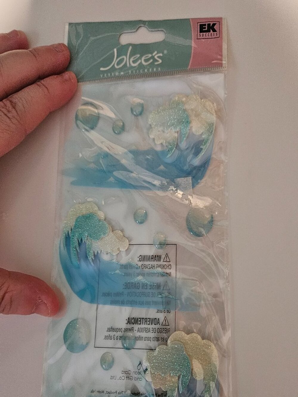 RARE JOLEE'S VELLUM WAVES BUBBLES BEACH COASTAL TRAVEL SCRAPBOOKING STICKERS
